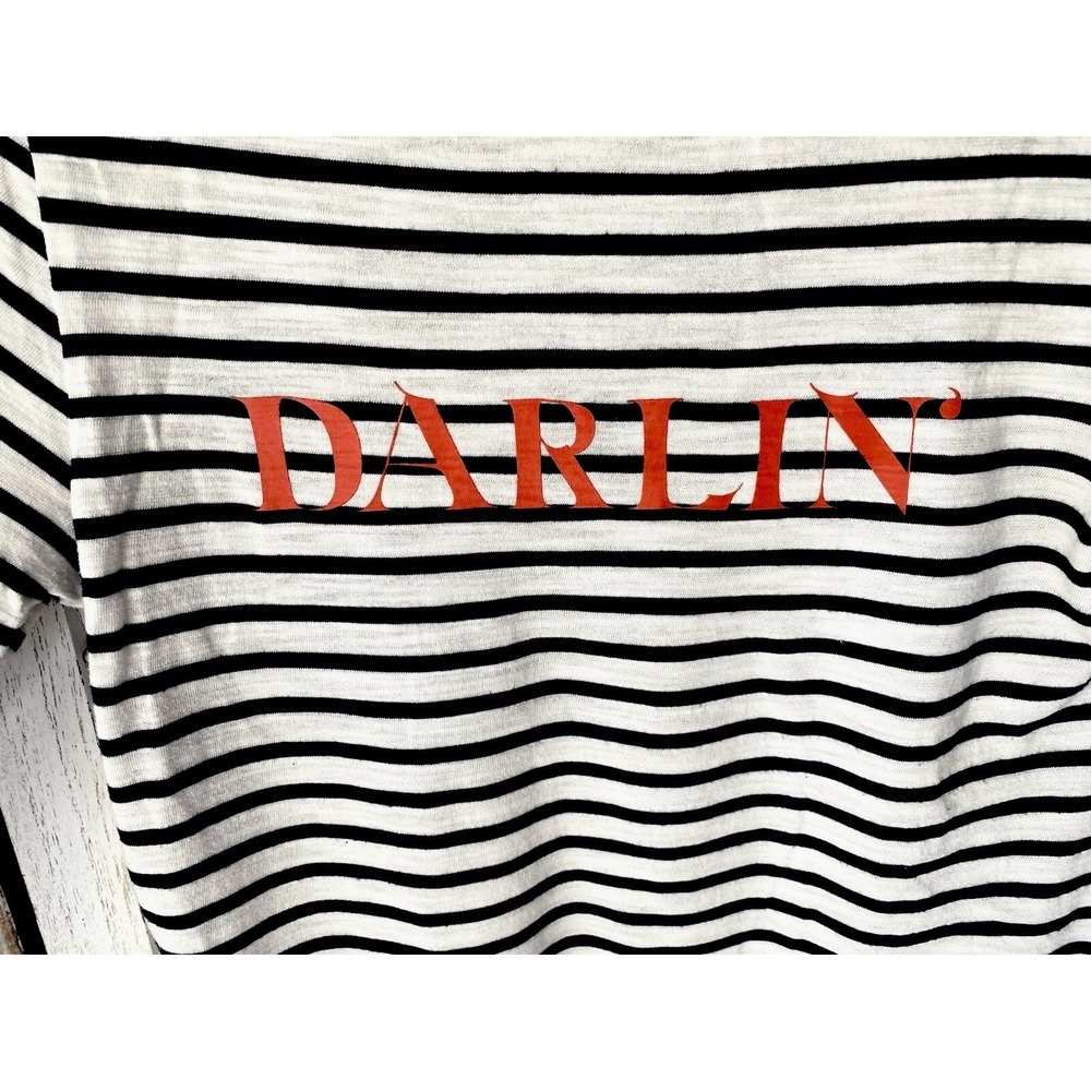 Y2K Banana Republic XS  Top Womens Darlin' LS  Bl Wh stripped nautical Parisian